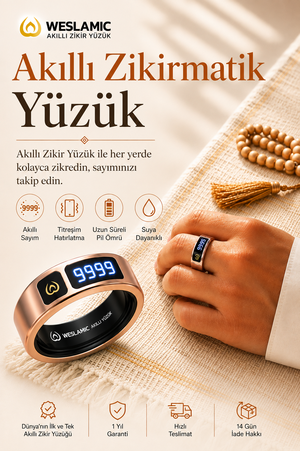 Peace 1 Zikirmatik Yüzük